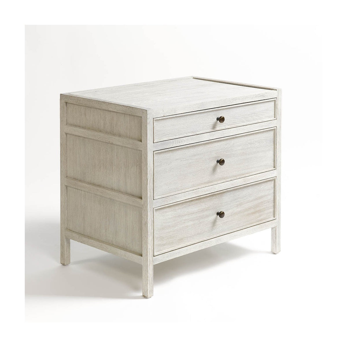 Cómoda de tres cajones blanco grisáceo Fondón