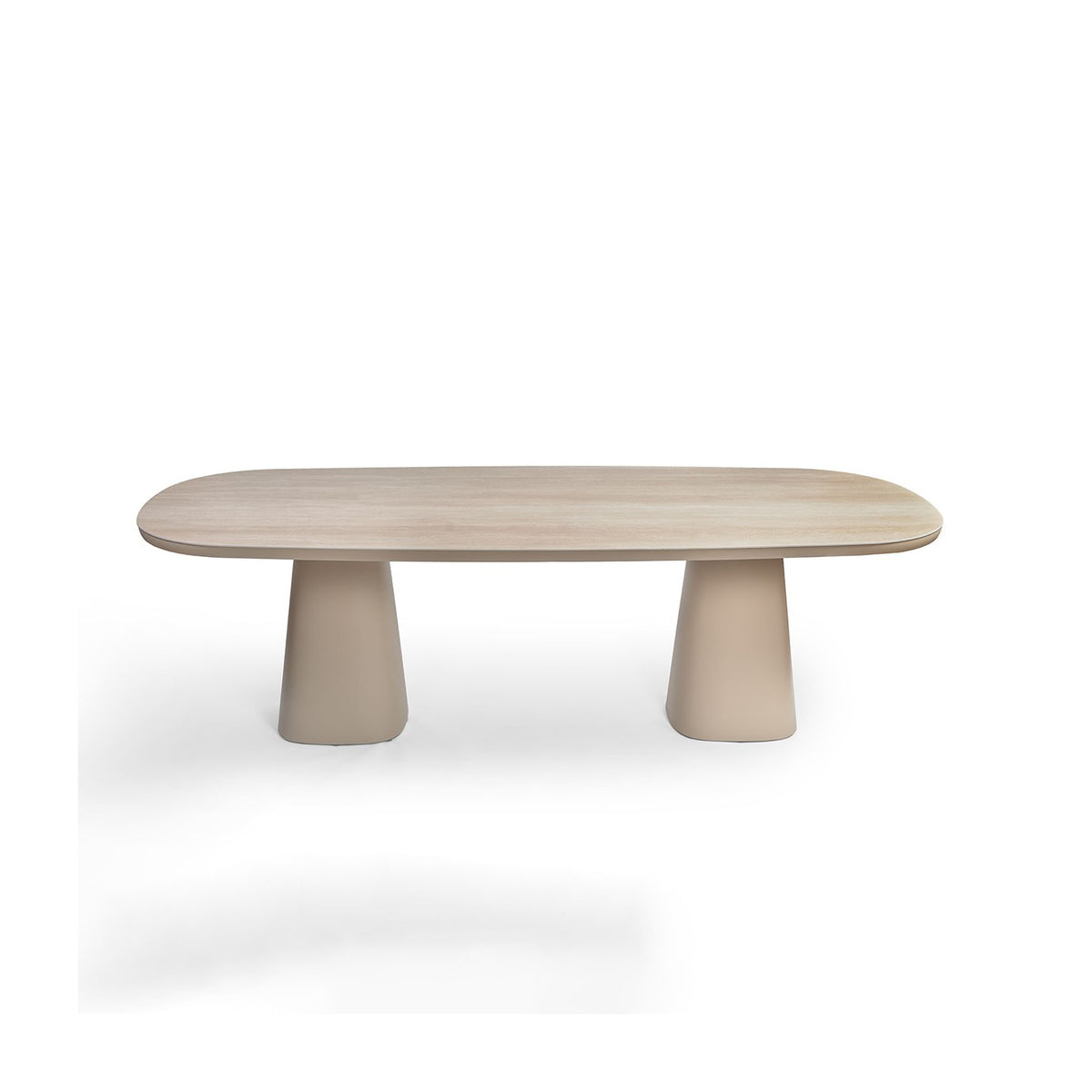 Mesa de comedor de exterior de aluminio y porcelánico 260 Comillas