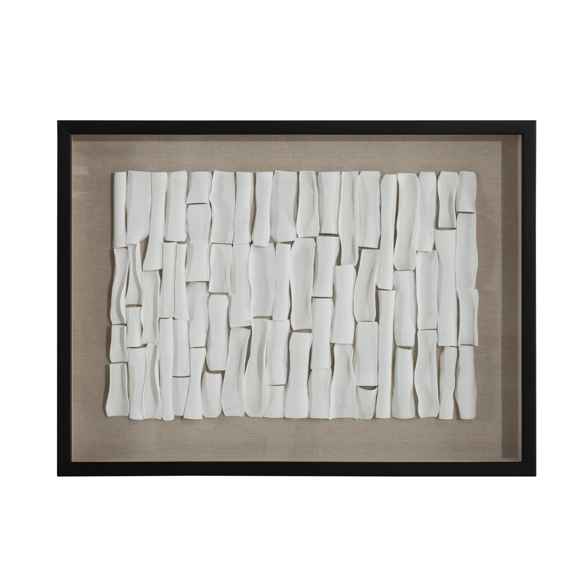 Cuadro de madera, arcilla y cristal Agropoli