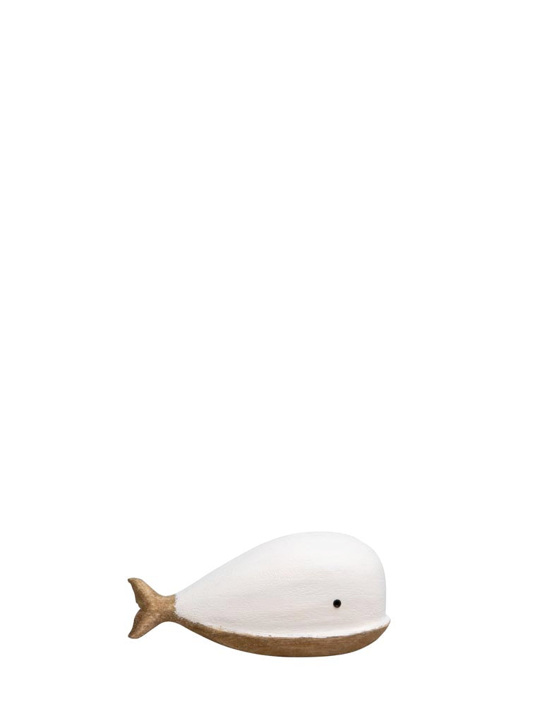 Ballena Blanca de Madera Pequeña