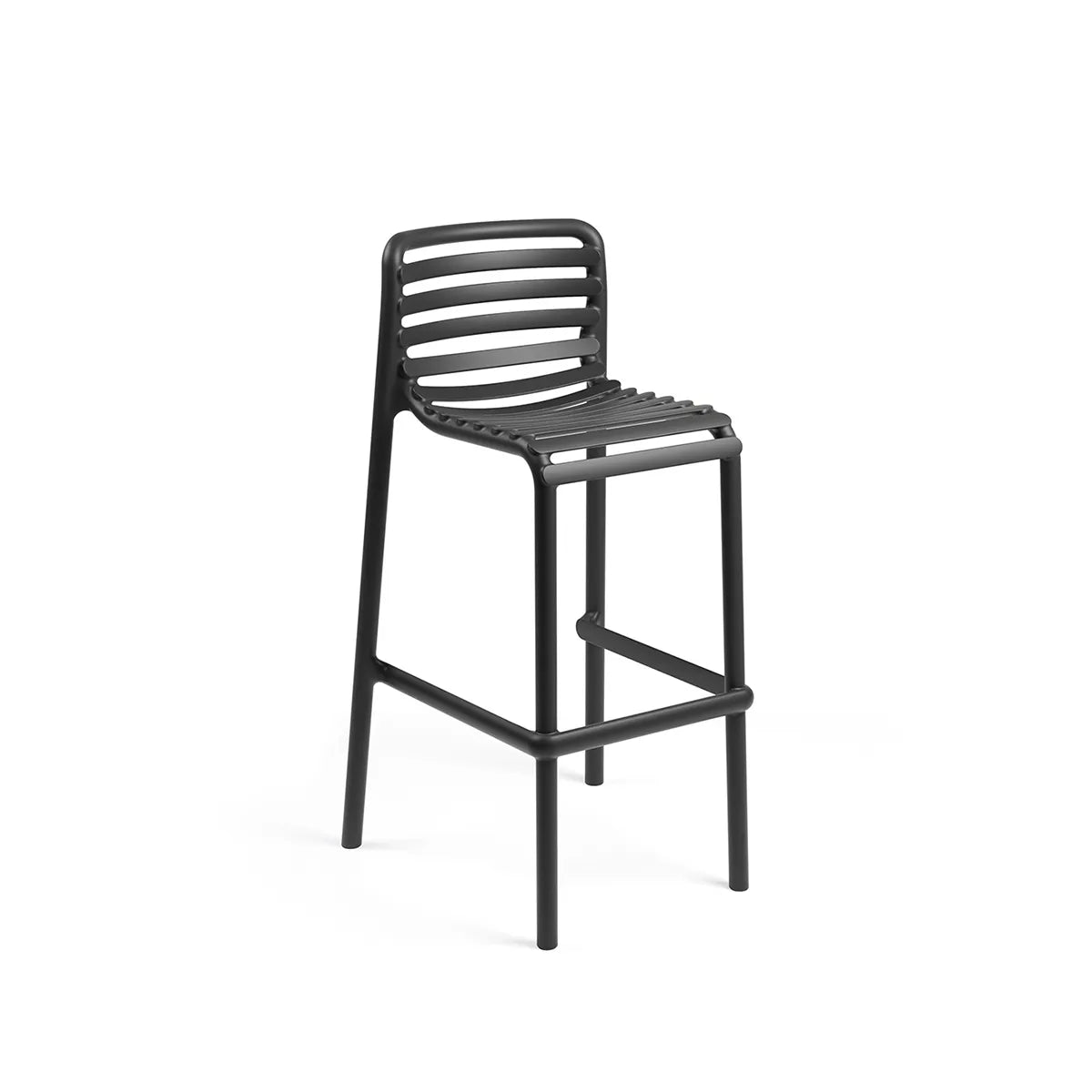 Taburete alto de resina Doga Nardi – Antracita