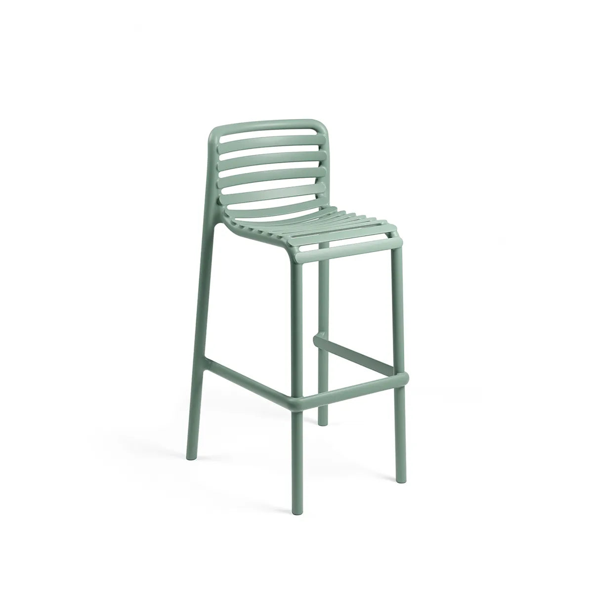 Taburete alto de resina Doga Nardi – Verde menta