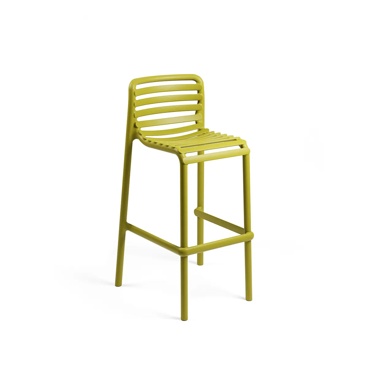 Taburete alto de resina Doga Nardi – Verde pera