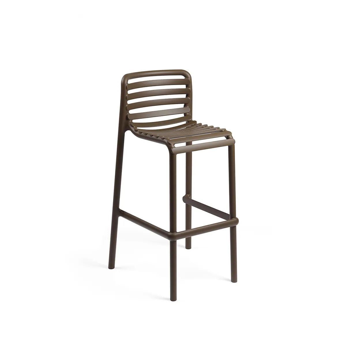 Taburete alto de resina Doga Nardi – Tabaco
