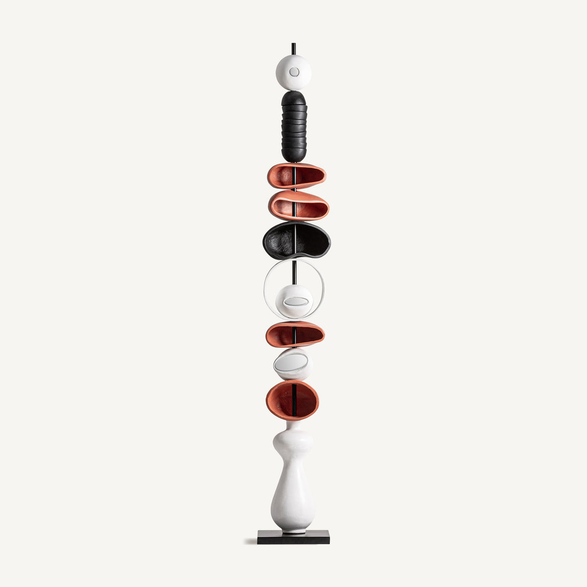 Escultura de suelo de fibrocemento blanco Avileses 210 cm