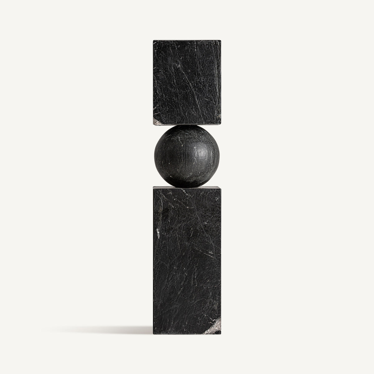 Escultura de suelo de mármol negro Leiva