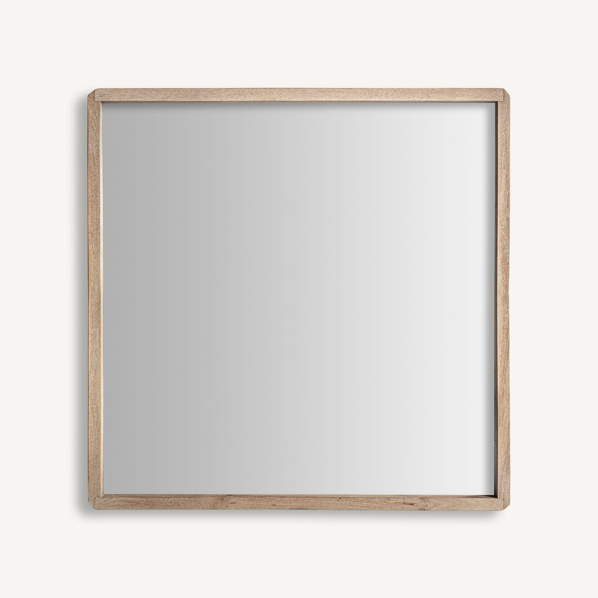 Espejo de madera de mango Molyvos 90 x 90 cm