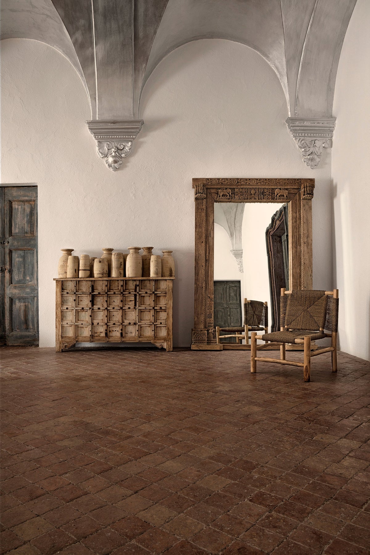 Espejo de madera de teka Gythio 160 x 220 cm