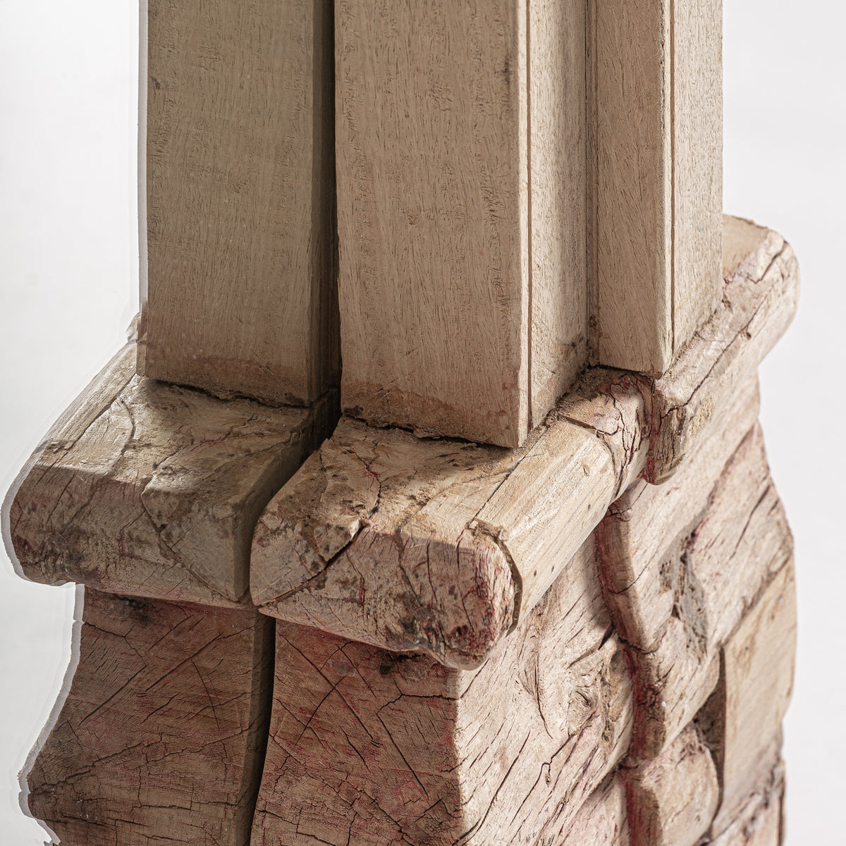 Espejo de madera de teka tallada Kritsa