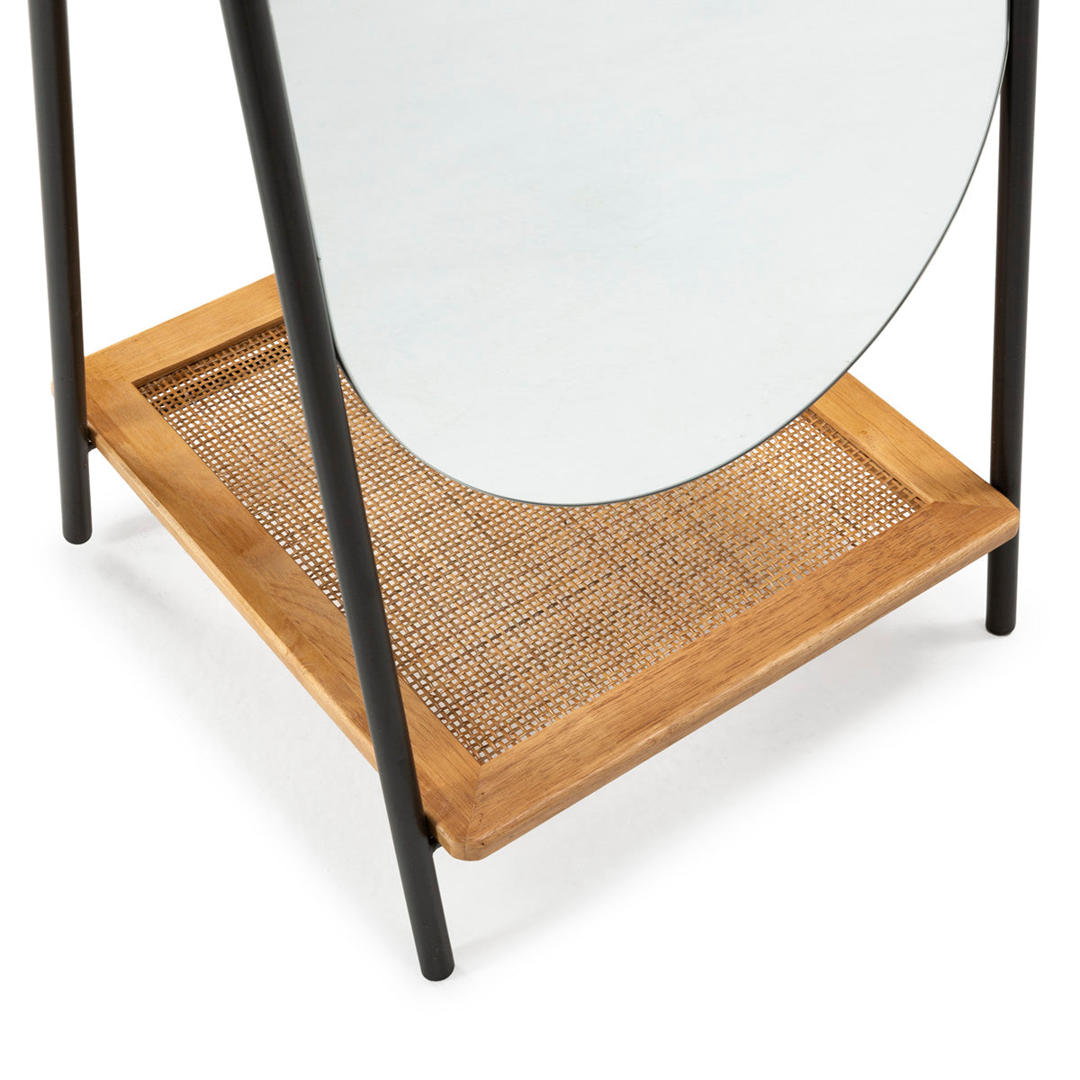 Espejo de madera y ratán Serifos