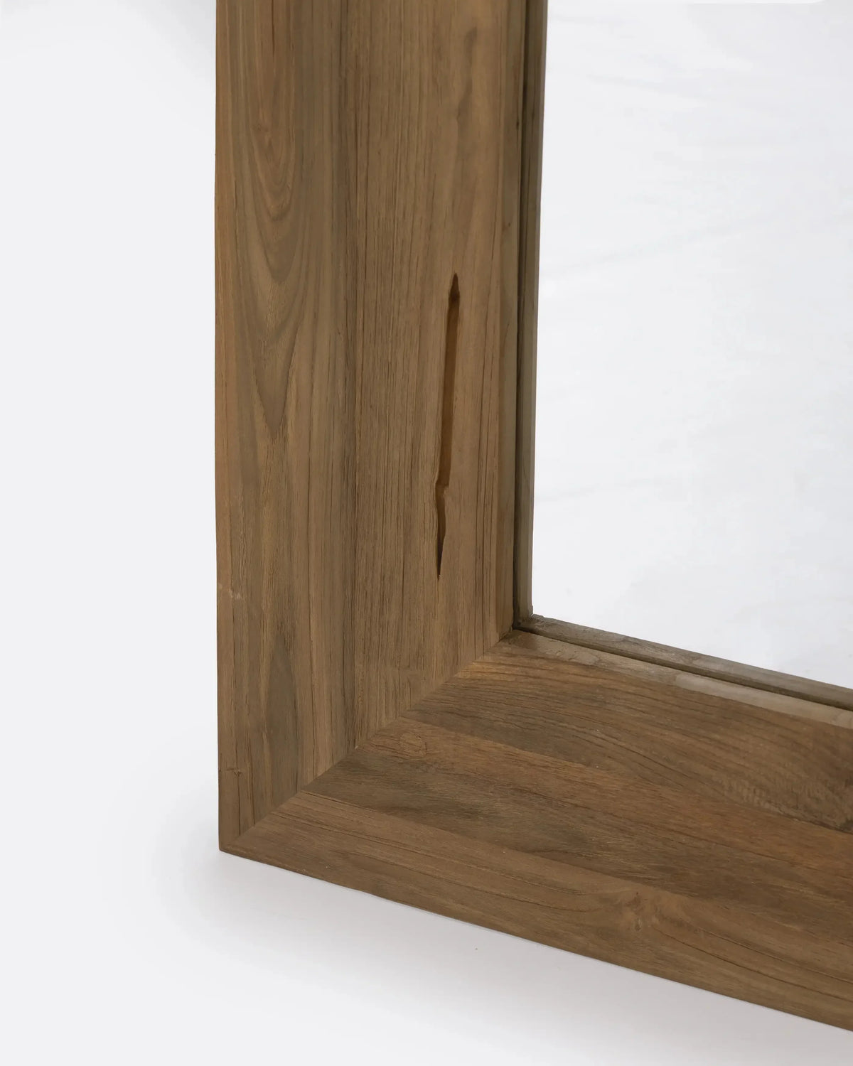 Espejo rectangular de teca reciclada Erosi