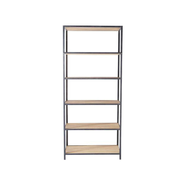 Estantería de metal y madera envejecida Ginevra