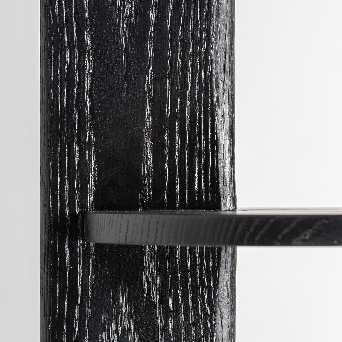 Estantería de roble y mármol Palamós negra 123 cm