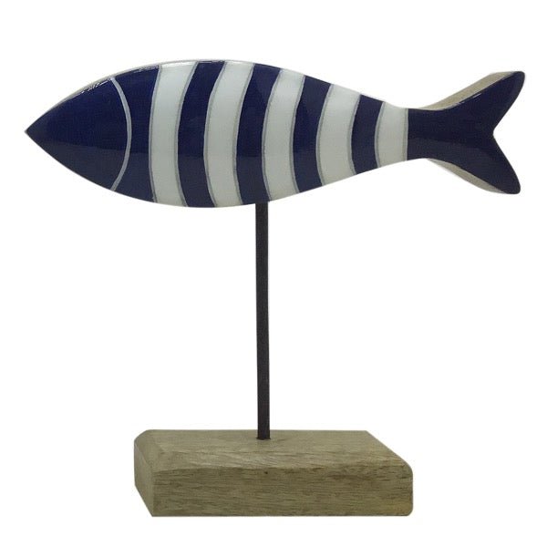Figura de Decoración Pez Rayado - pino_y_jacaranda