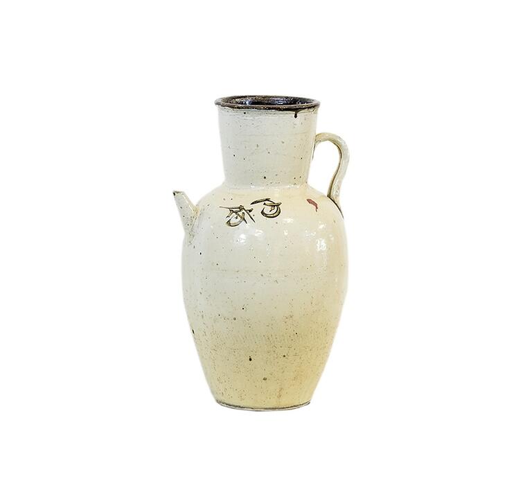 Jarrón antiguo blanco de porcelana Vidiago