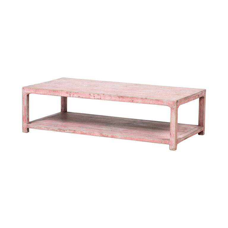 Mesa de centro rosa de pino Estornino