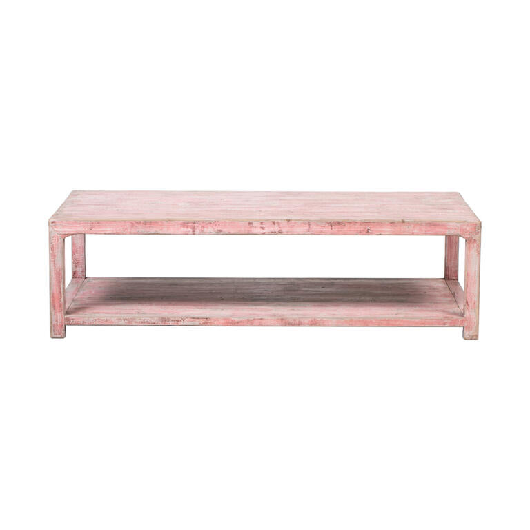 Mesa de centro rosa de pino Estornino