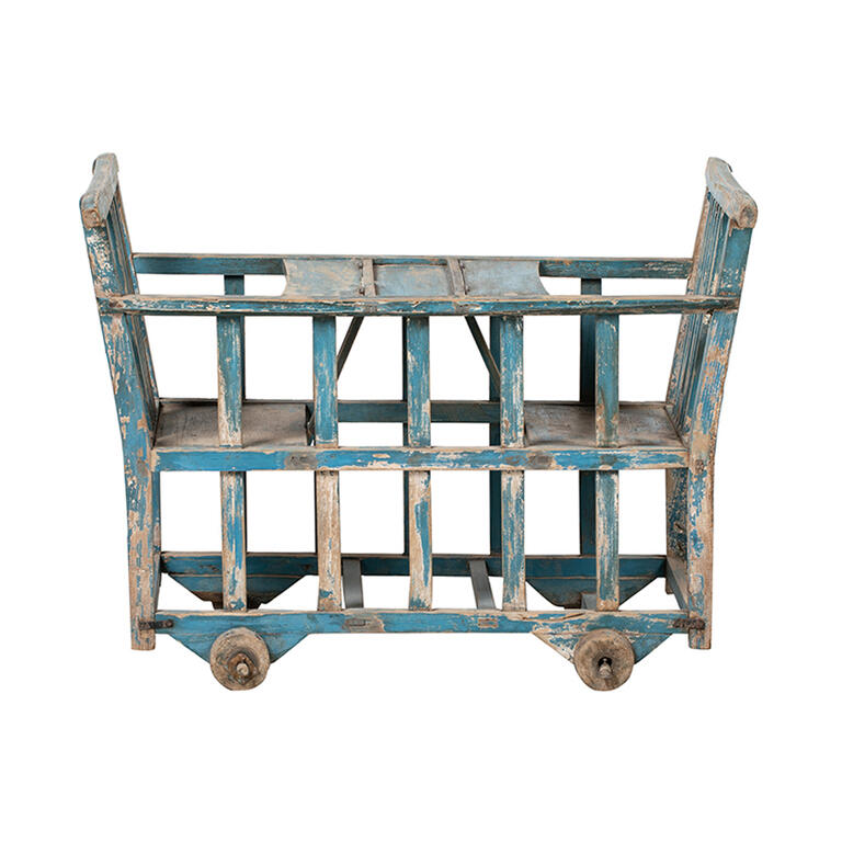 Carro infantil antiguo para comer de madera de olmo Qingsong