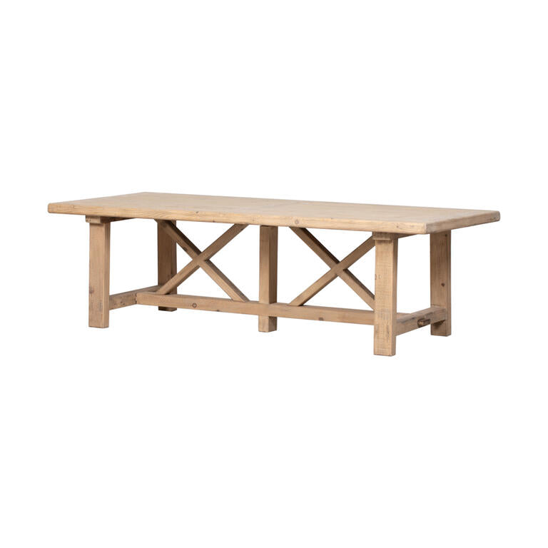 Mesa de comedor natural de pino 250 cm Serbal