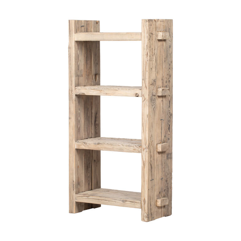 Estantería natural de pino con 4 baldas Serpis