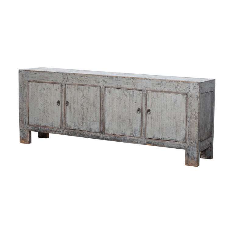 Cómoda gris de pino con 4 puertas Shuqing