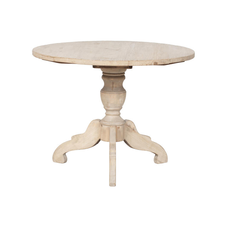 Mesa de comedor redonda natural de pino Ø100 cm Shusong