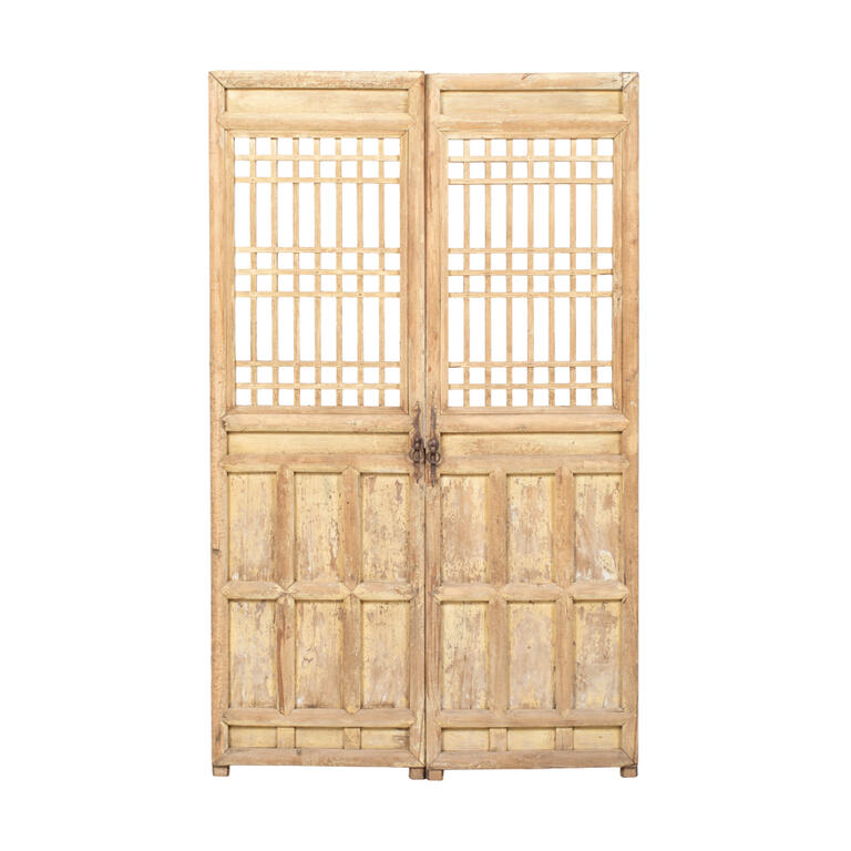 Puerta antigua de olmo con 2 hojas Mingan