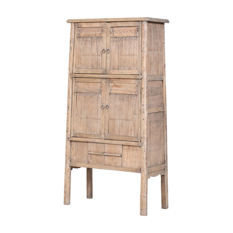 Armario antiguo natural de bambú con 6 puertas Anlin