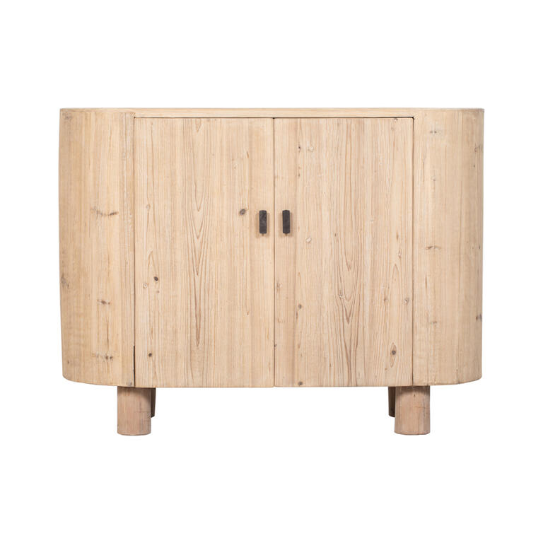 Cómoda natural de pino con 2 puertas Yunjin