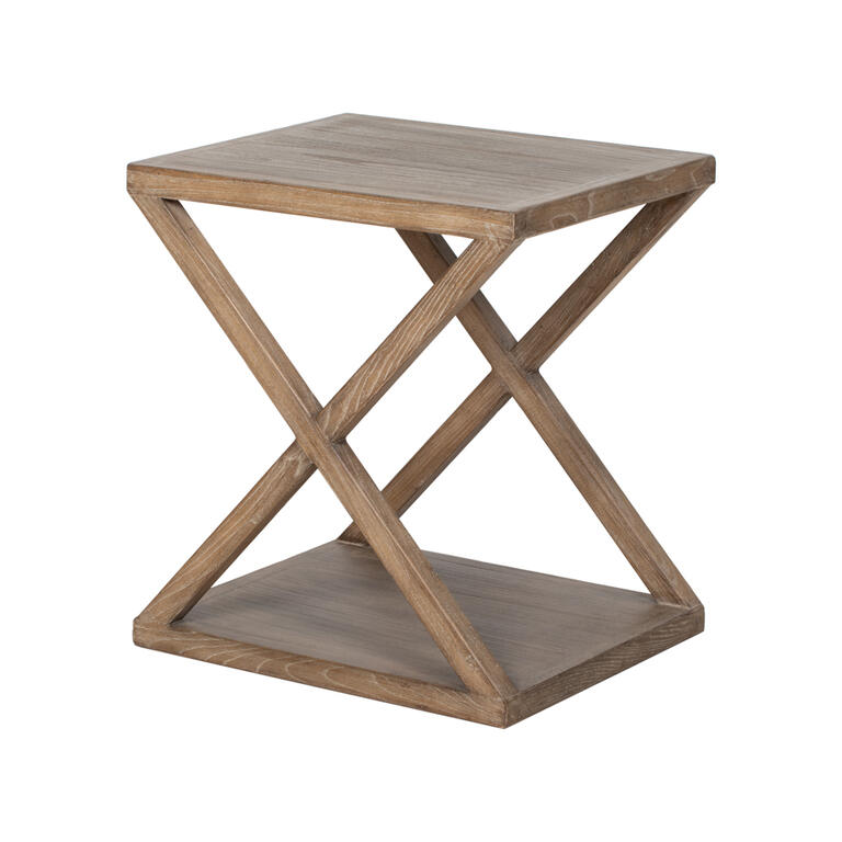 Mesa auxiliar natural de pino Fondeo