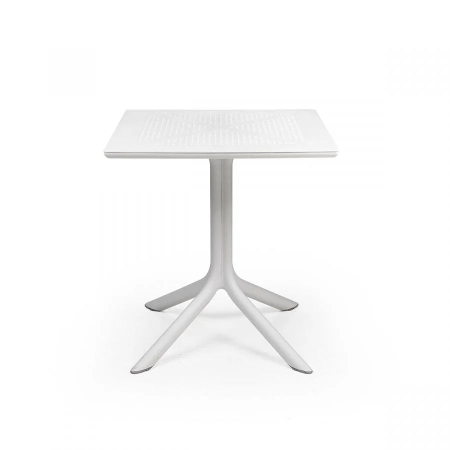 Set bistró de mesa Clip y sillones Bora Nardi – Mesa Clip 70, blanco