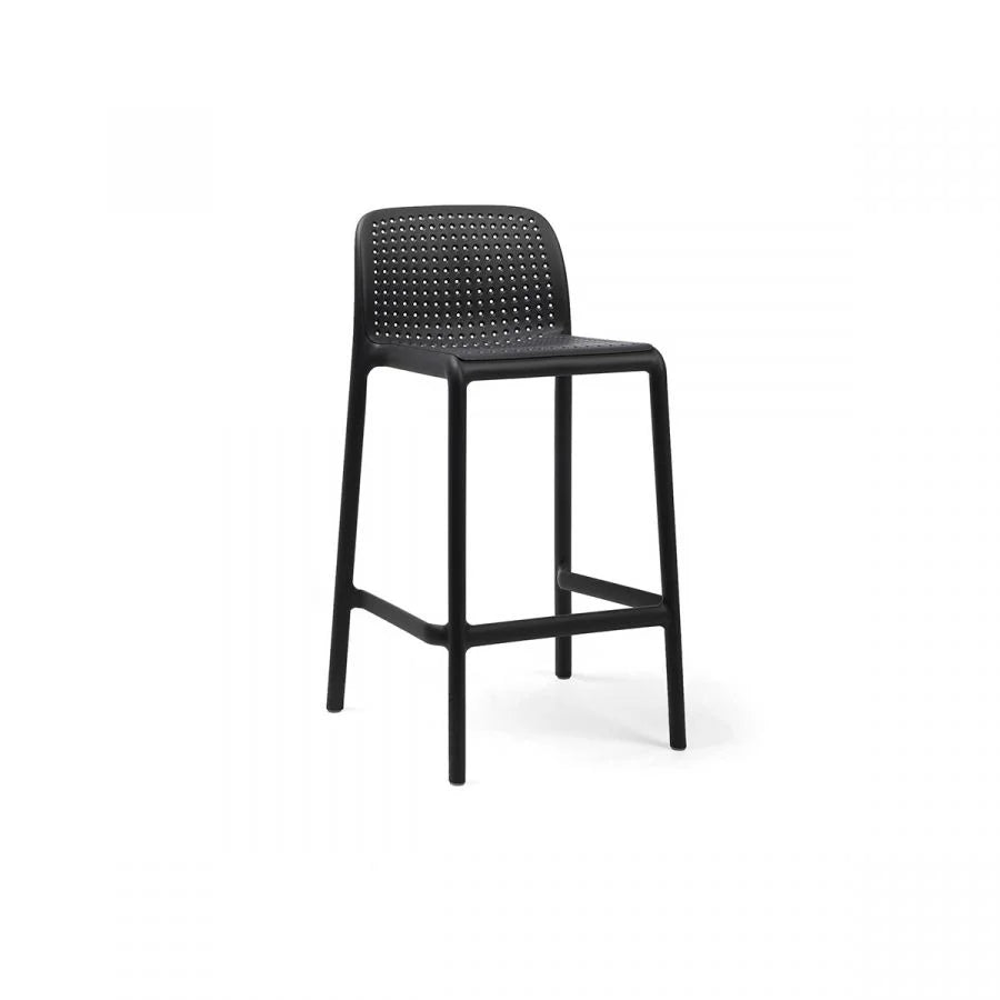 Taburete de resina Lido Nardi – Antracita, asiento a 65 cm