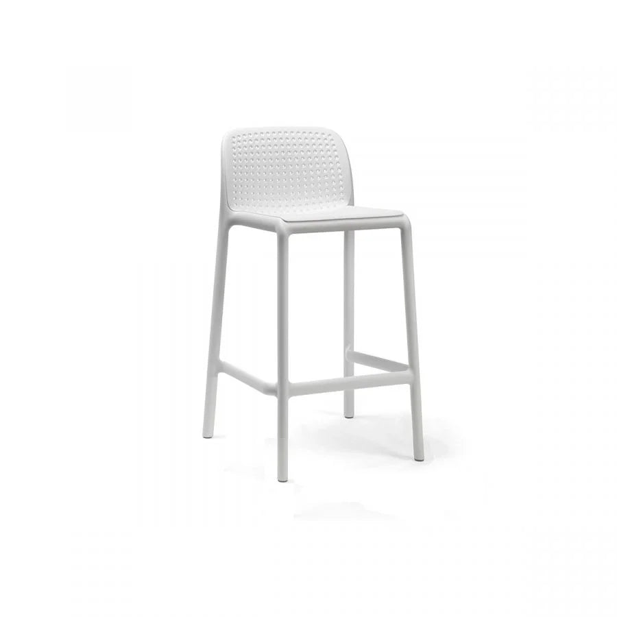 Taburete de resina Lido Nardi – Blanco, asiento a 65 cm