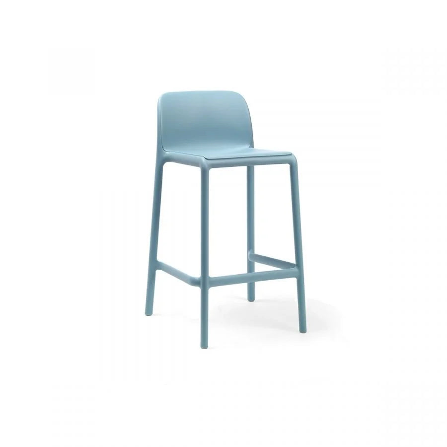 Taburete de resina Faro Nardi – Celeste, asiento a 65 cm