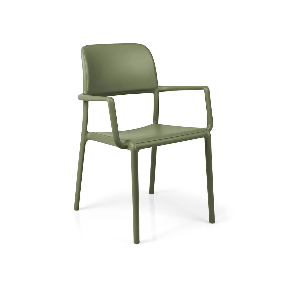 Sillón apilable de resina Riva Nardi – Verde