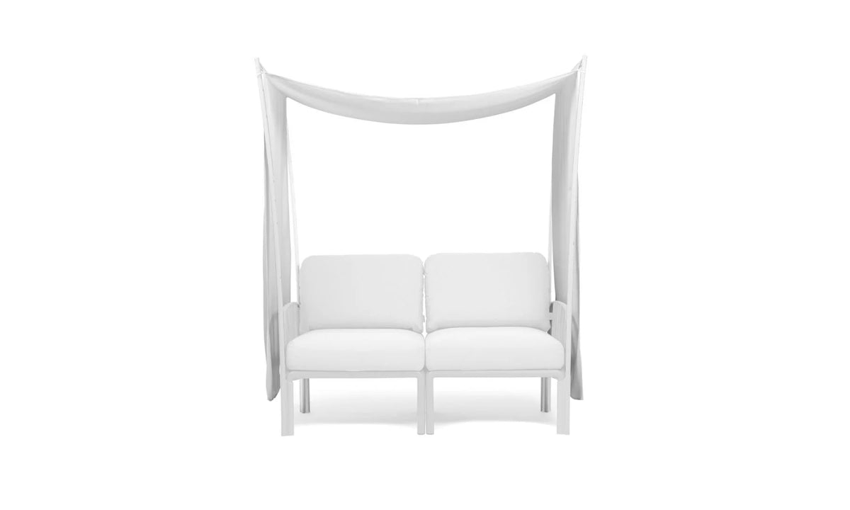 Parasol para sofá de resina Komodo Nardi – Para 2 módulos, estructura blanco