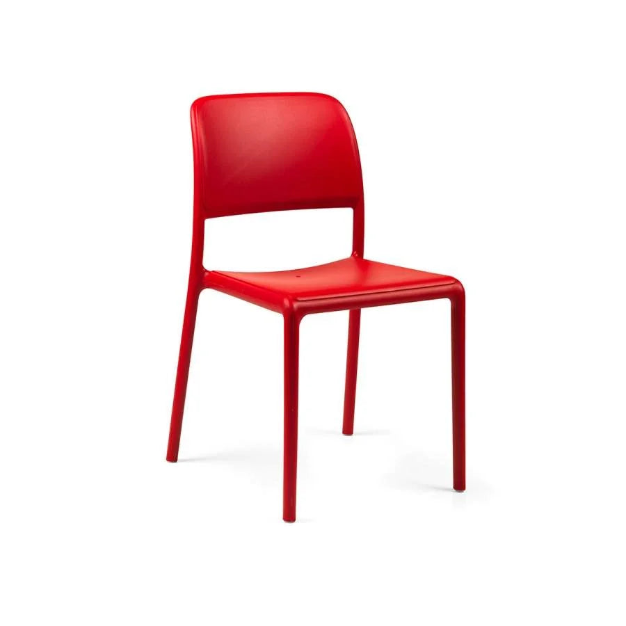 Silla apilable de resina Riva Nardi – Rojo