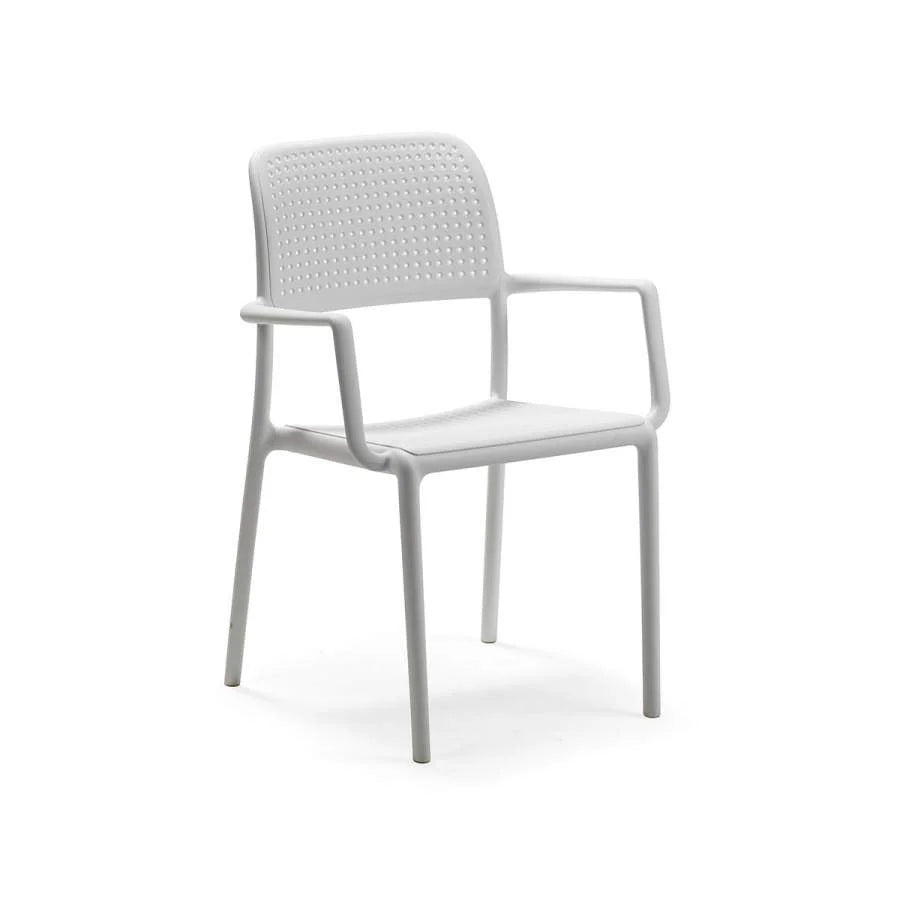 Set bistró de mesa Clip y sillones Bora Nardi – Sillón Bora, blanco