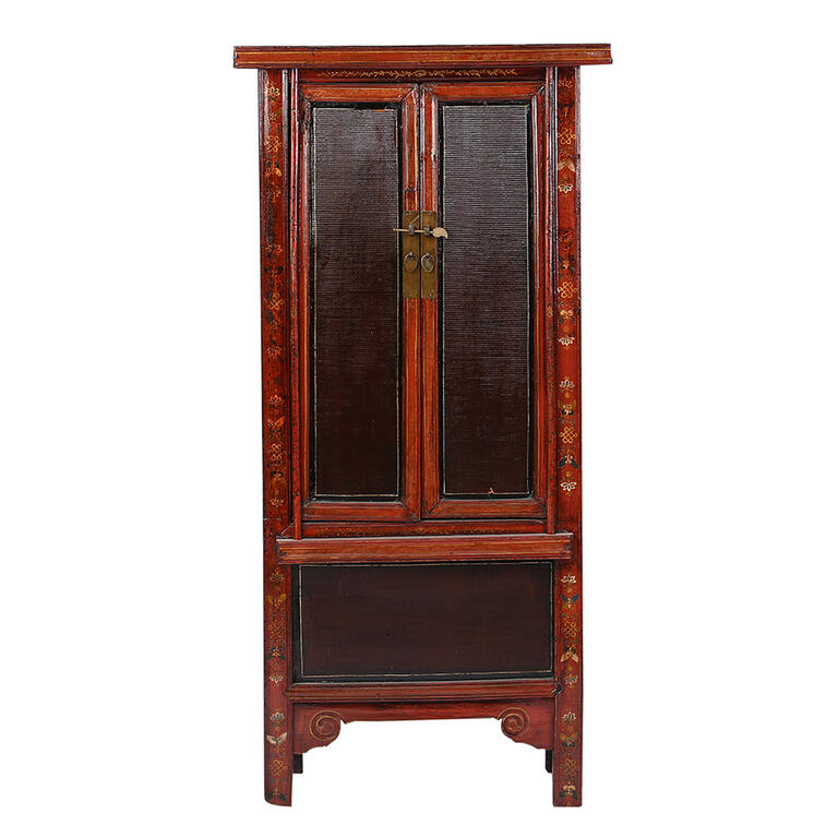 Armario antiguo multicolor de olmo con 2 puertas Taoling