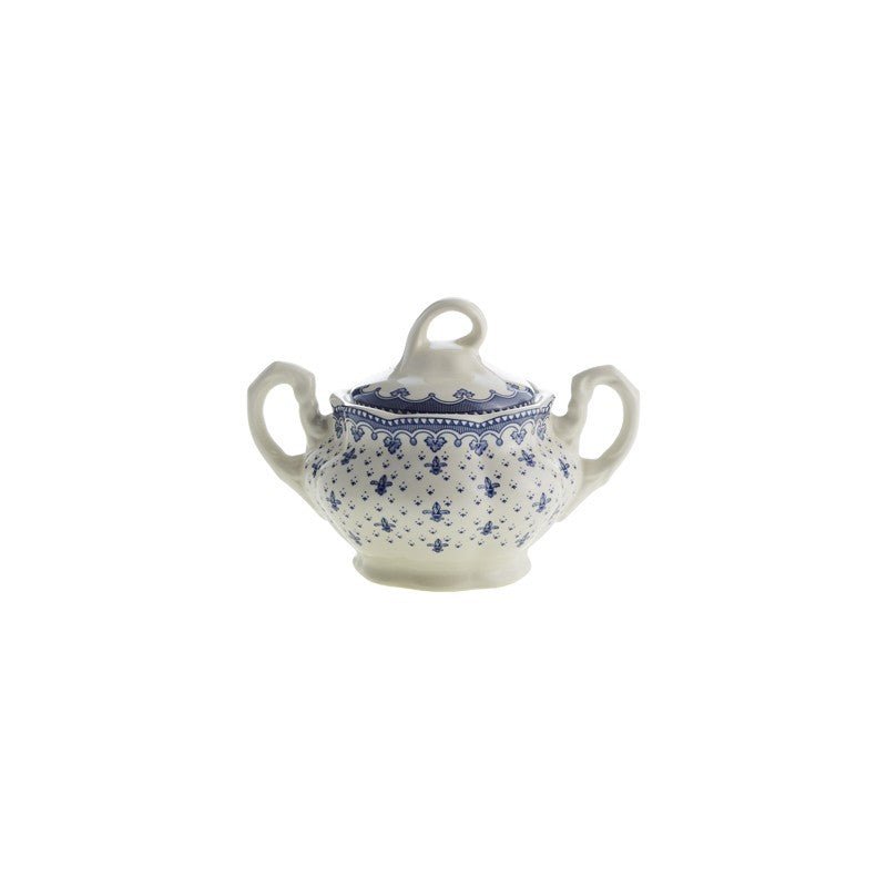 Juego de Té de 27 Piezas La Cartuja Colección Flor de Lis Azul - #pino_y_jacaranda#