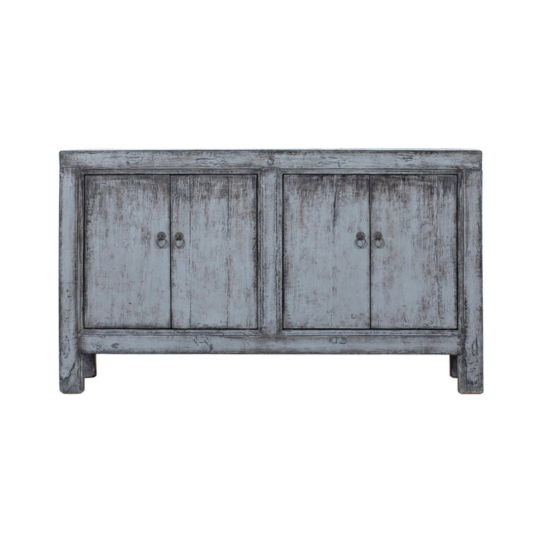 Cómoda antigua gris de olmo con 4 puertas Yansong