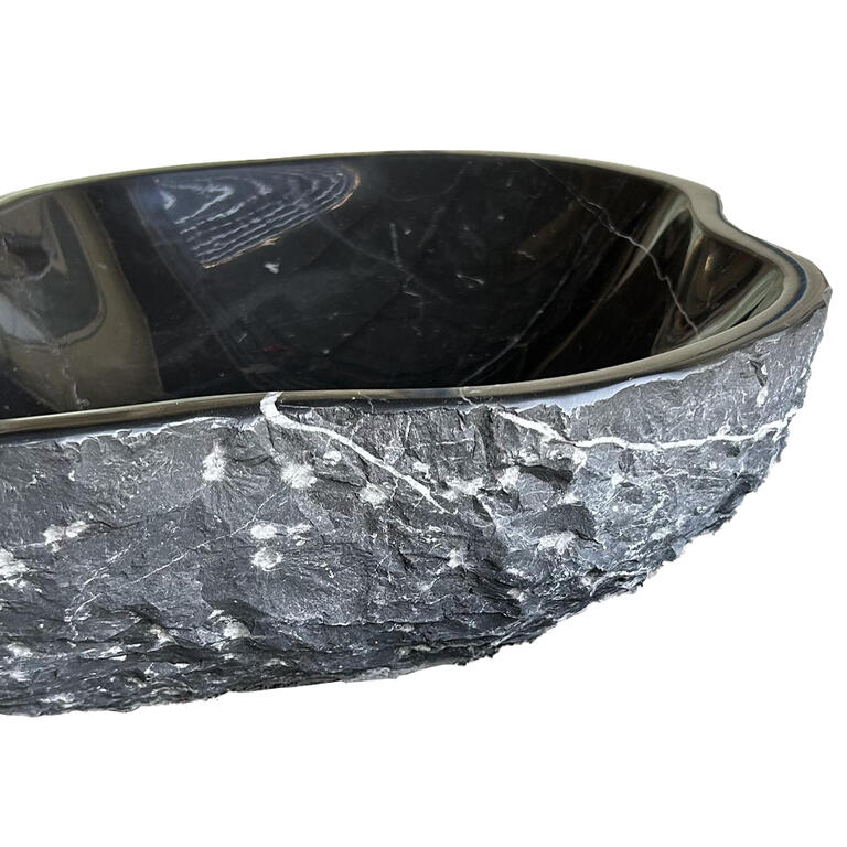 Lavabo irregular negro de mármol Hongling