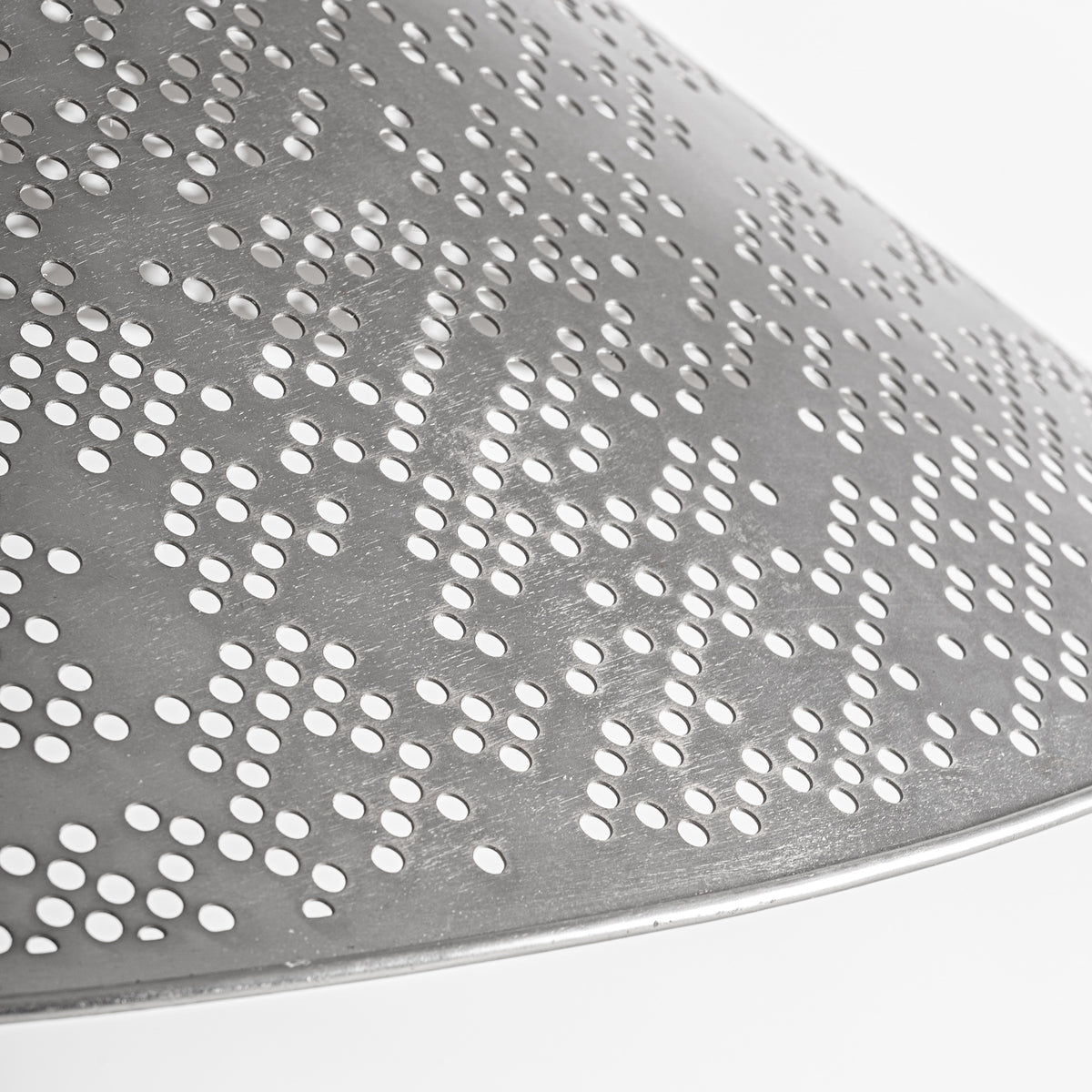Lámpara colgante de acero plateado Escullos Ø90 cm
