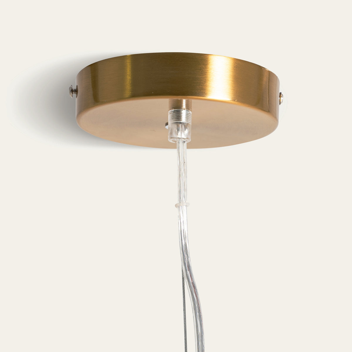 Lámpara colgante de cristal ámbar y hierro dorado Motril