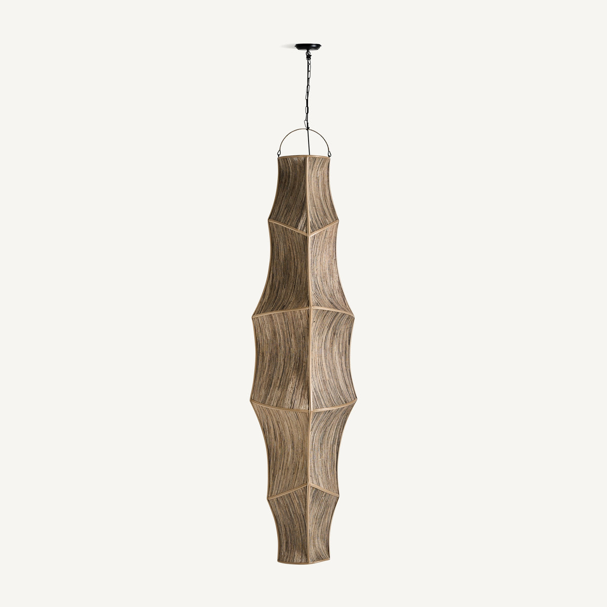 Lámpara colgante de fibra natural Genoveses beige grande