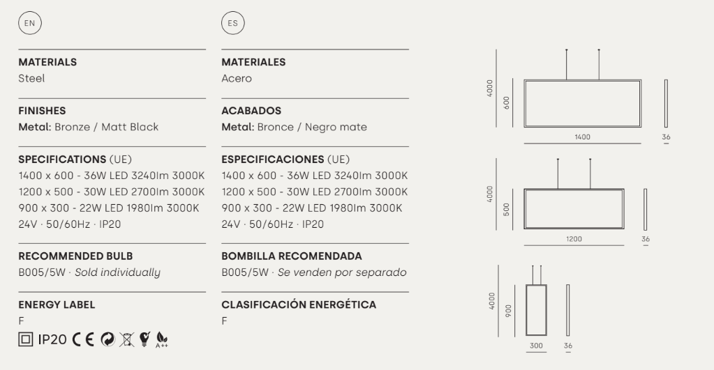 Lámpara Colgante Frame - C1246