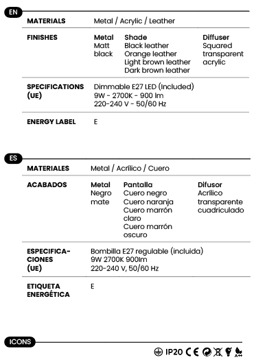 Lámpara Colgante Rems - C1318