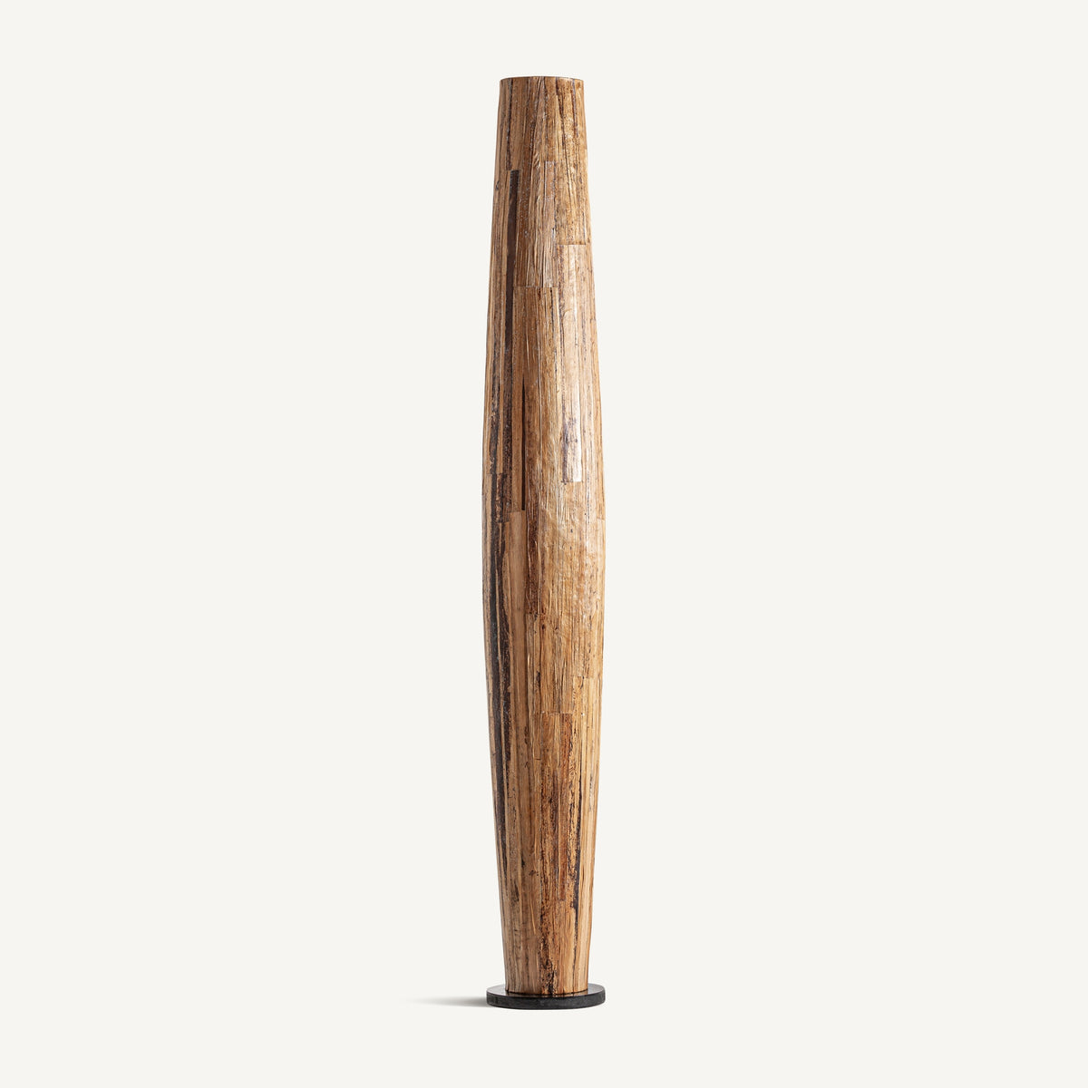 Lámpara de pie de fibra natural Linarejos alta