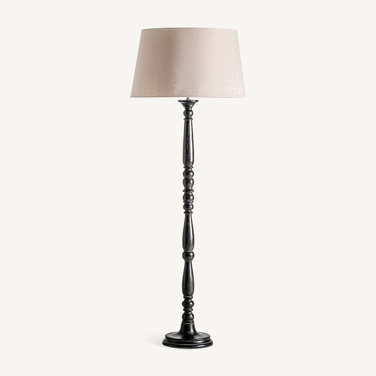 Lámpara de pie de madera de mango Llevant