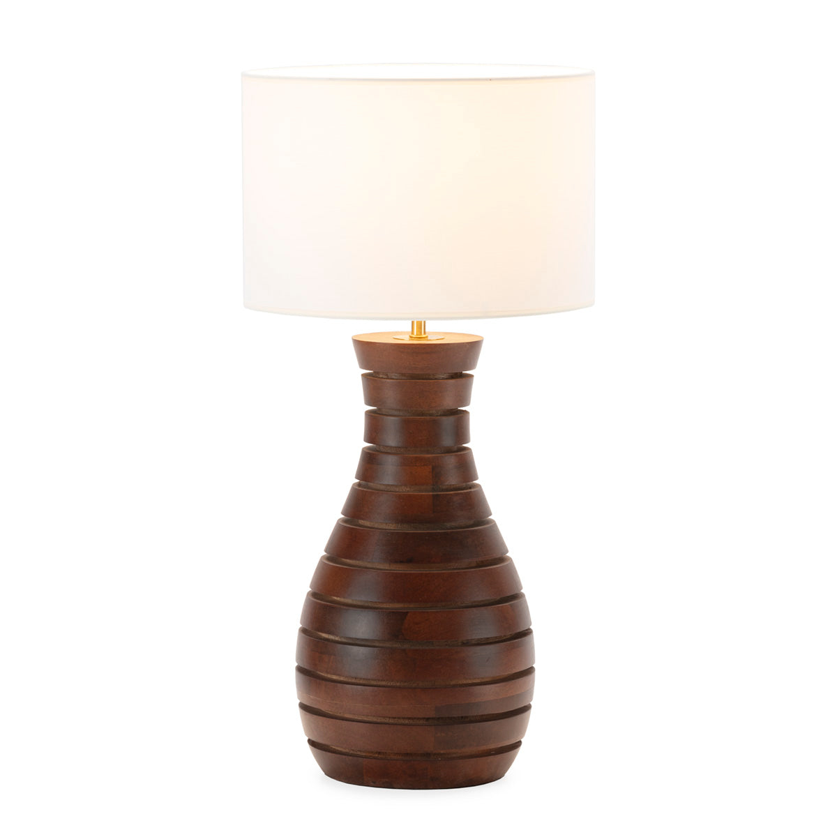 Lámpara de sobremesa de madera de mango y metal Ortigia